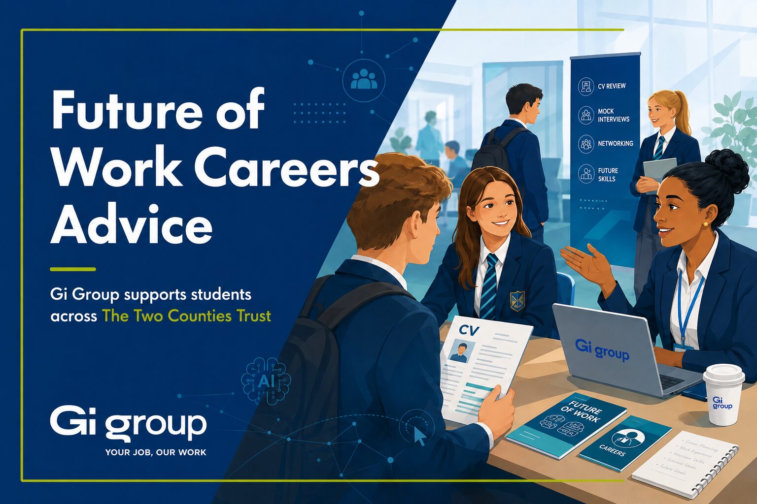 Gi Group careers advice session helping students prepare for the future of work