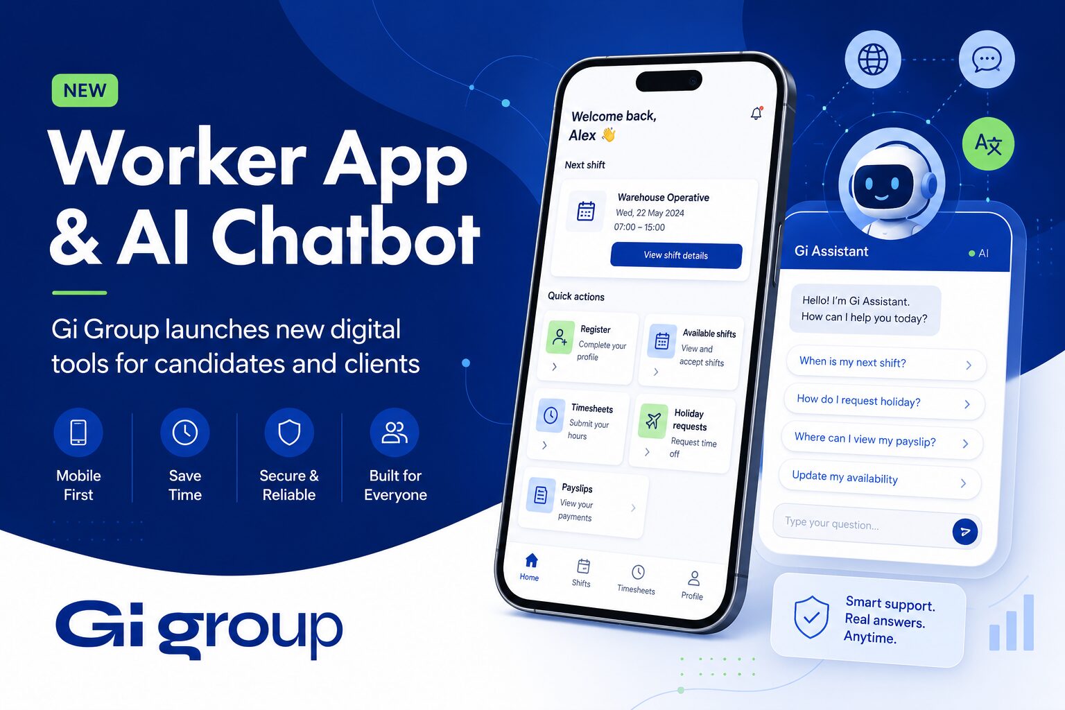 Gi Group worker app and AI chatbot improving the recruitment experience